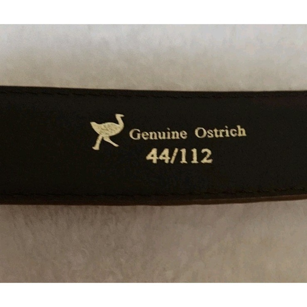 Karoo Classics Genuine Ostrich Brown Leather Belt 44 Mens Exotic Skin - Picture 6 of 6